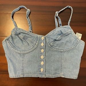 Rare Find! Bonjour Jean Bra Crop Top Vintage 90s S - image 1